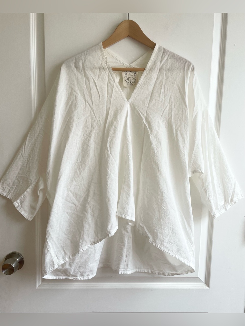 Miranda Bennett Studio Muse Blouse Top Cotton Dobby Size 2  Lofty Lagenlook